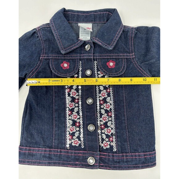 Nannette Kids Floral Embroidered Denim‎ Jacket 3 Piece Set  Girl's 3T - Picture 7 of 16